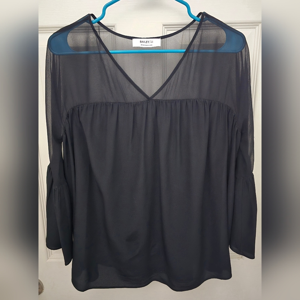 Blouse Bailey 44 Black Blouse with Bell Sleeves